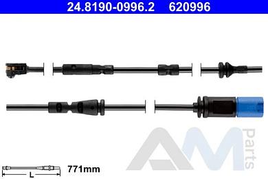 Дачтик износа передних колодок ATE (24.8190-0996.2) для BMW X4 (G02) 30dX