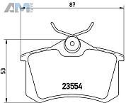 Задние тормозные колодки BREMBO P85020 для Volkswagen Jetta VA3