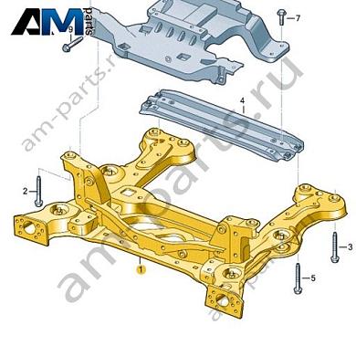 Подрамник Volkswagen id3 2020-2024 1EA199315JКупить подрамник 1EA199315J для Фольксваген id3 2020-2024 по минимальной цене
