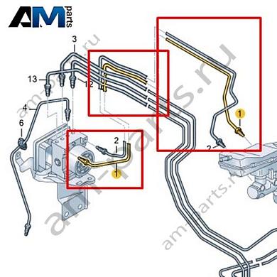 Тормозная трубка от главного тормозного цилиндра к гидросистеме VAG 1N4614739AКупить тормозную трубку от главного тормозного цилиндра к гидросистеме 1N4614739A для Фольксваген/Ауди/Шкода- минимальная цена