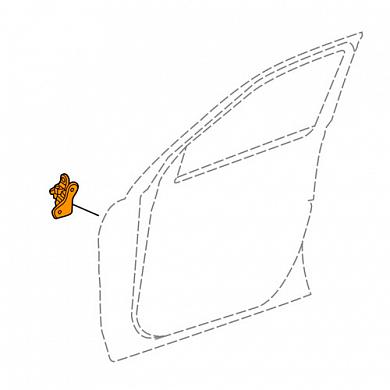 Петля передней правой двери верхняя Mercedes S-class W222 A2227204001