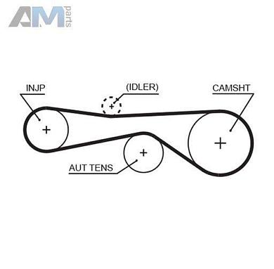 Ремень топливного насоса GATES (5676XS) для Audi A6 (С6) 2004-2011 2,7 CANA/CANB