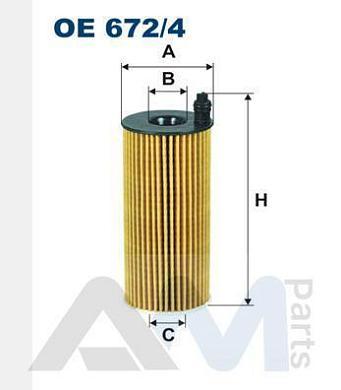 Масляный фильтр FILTRON (OE672/4)  BMW X5 (F15) 25d/25dX N47S1