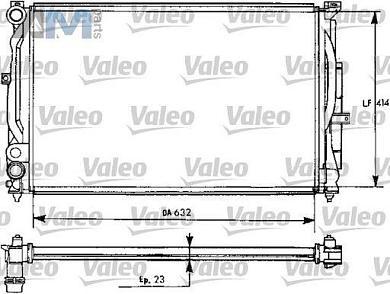 Радиатор охлаждения двигателя VALEO (731537) для Volkswagen B5 (1997-2005) 1.8T