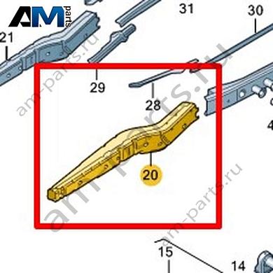 Лонжерон Volkswagen AMAROK 2017-2022 2H6803101Купить лонжерон 2H6803101 для Фольксваген Амараок 2017-2022- акция
