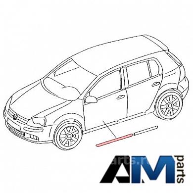 Молдинг передней двери Гольф 5 1K4898571 GRU