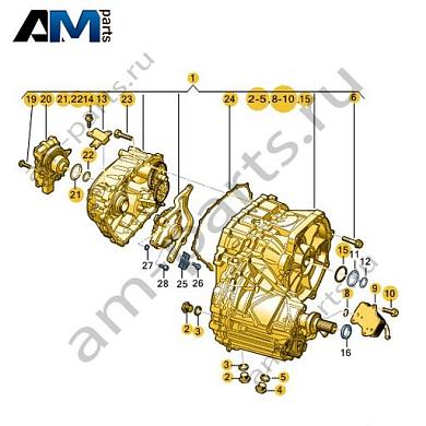 Главная передача заднего моста VAG 0ME300041BКупить главную передачу заднего моста 0ME300041B Фольксваген/Ауди/Шкода- акция