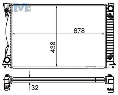 Радиатор охлаждения двигателя MAHLE/KNECHT (CR842000S) на Audi A6 (С6) 2004-2011 3.0TDI