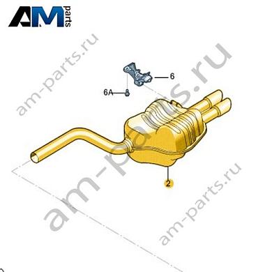 Задний глушитель VAG 1K5253609CEКупить задний глушитель 1K5253609CE на Фольксваген/Ауди/Шкоду- бесплатная доставка