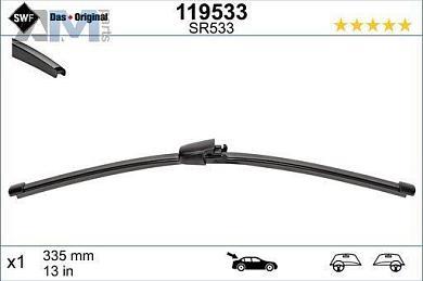 Комплект щеток стеклоочистителя (119533) SWF для BMW X3 (F25) 2011-2017