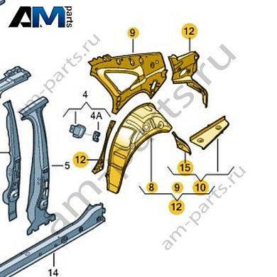 Боковина (внутренняя часть) Volkswagen Jetta VII 2020-2024 17A809603AКупить боковину (внутреннюю часть) 17A809603A для Фольксваген Джетта VII 2020-2024- выгодные цены