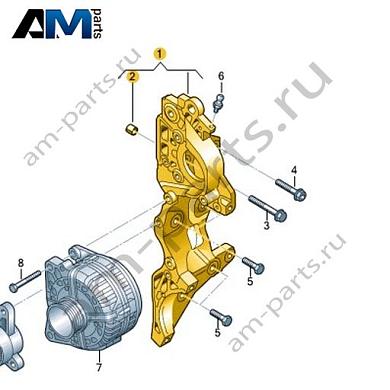 Кронштейн генератора и компрессора кондиционера VAG 04L903141EКупить кронштейн генератора и компрессора кондиционера 04L903141E Фольксваген/Ауди/Шкода- минимальная цена