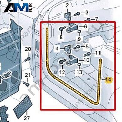 Уплотнитель двери (внутренний) Volkswagen T-Roc Cabrio 2020-2024 2GC867911Купить уплотнитель двери (внутренний) 2GC867911 для Фольксваген Т-рок Кабриолет 2020-2024- минимальная цена