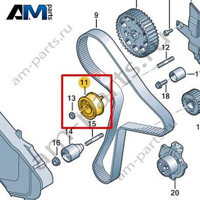 Натяжной ролик VAG 04L109243DКупить натяжной ролик 04L109243D Фольксваген/Ауди/Шкода на выгодных условиях