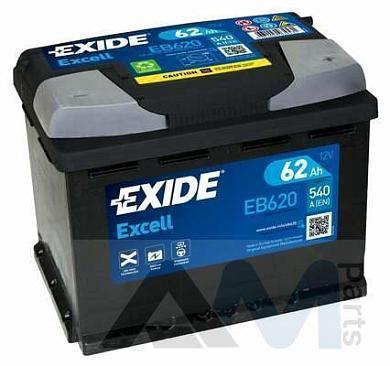 Аккумулятор 62Ah/540A Audi A4 (B6) 2001-2005 EXIDE (EB620)