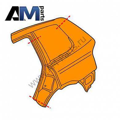Крыло заднее левое Кайен 95550394300GRV