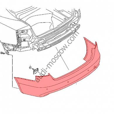 Бампер для Audi A4 B8 8K9807067AGRUКупить оригинальный бампер Audi A4 B8 8K9807067AGRU- Детали от дилера