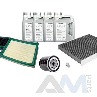 Оригинальный набор для ТО-1/3 Polo V 1.4 с маслом 0W30 (допуск 502/505)