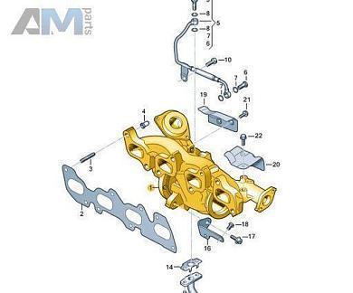 Турбина 04L253014M  Volkswagen Caravelle T6 (2019-2023) 2.0TDI (150 л.с.) CXHA