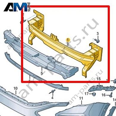 Усилитель переднего бампера Volkswagen Taos 2021-2023 2GL807109CКупить усилитель переднего бампера 2GL807109C Фольксваген Таос 2021-2023- спец. Цена