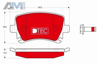 Задние керамические тормозные колодки TRW GDB1622DTE для Audi A4 (B7) 2005-2009