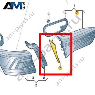 Накладка заднего фонаря Volkswagen T-Roc Cabrio 2020-2024 2GC945426Купить накладку заднего фонаря 2GC945426 для Фольксваген Т-рок Кабриолет 2020-2024- гарантия наличия