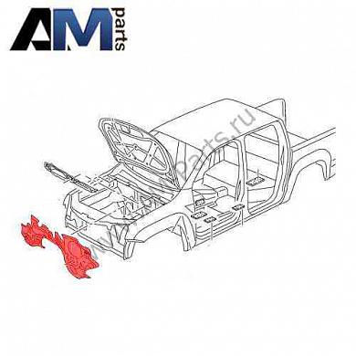 Шумоизоляция моторного щита Amarok 2H0863353A