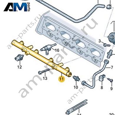 Топливная рампа VAG 06L133317LКупить топливную рампу 06L133317L для Фольксваген/Ауди/Шкода по минимальной цене