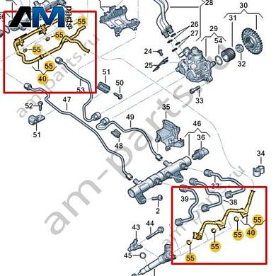 Обратный трубопровод VAG 059130244LКупить обратный трубопровод 059130244L на Фольксваген/Ауди/Шкоду- спец. Цена