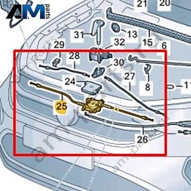 Трос капота Volkswagen Taigo 2022-2024 2G7823531AКупить трос капота 2G7823531A на Фольксваген Тайго 2022-2024- гарантия наличия