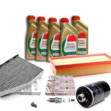 Комплект неоригинальных фильтров и моторное масло LL3 5W30 504/507 для ТО-4 Volkswagen Scirocco 2.0 TFSI 200/211 л.с.