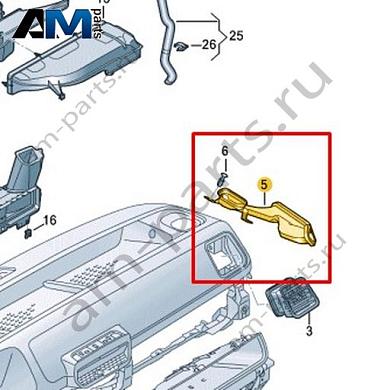 Воздуховод Volkswagen id-Buzz 2023-2024 1T3819658CКупить воздуховод 1T3819658C для Фольксваген id-Buzz 2023-2024- минимальная цена