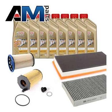 Комплект неоригинальных фильтров и моторное масло LL3 5W30 504/507 для ТО-2/4 Фольксваген Туарег НФ 3.0 V6 TDI 245 л.с.