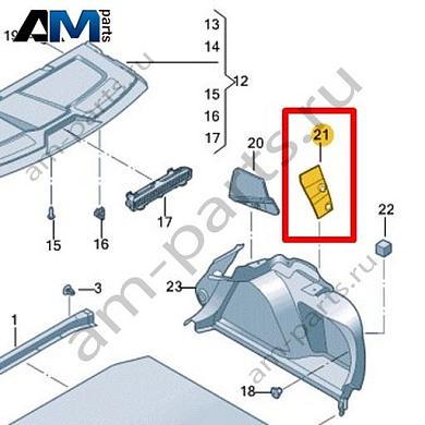Шумоизоляция колесной арки Volkswagen Jetta VII 2020-2024 17A863422Купить шумоизоляцию колесной арки 17A863422 Фольксваген Джетта VII 2020-2024- гарантия наличия
