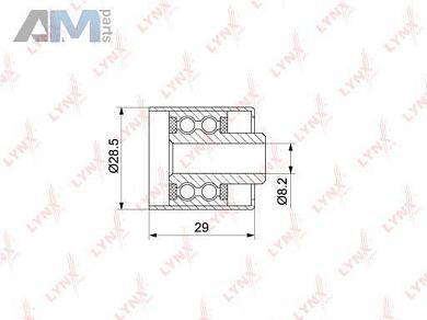 Ролик направляющий ГРМ LYNX для Golf VI 2008-2012 2.0GTI (200 л.с.) PB-3105