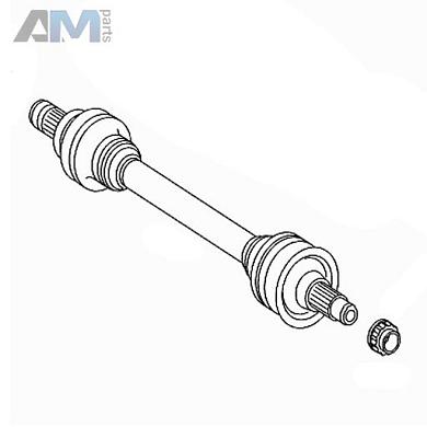Привод задний L/R на Mercedes GLS 2015-2019 A1663501100