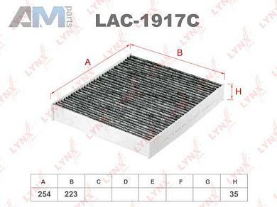 Фильтр салонный угольный LYNX для Audi А3 (8V) 2012-н.в. 1.4 TSI (125 л.с.) CAXC LAC-1917C