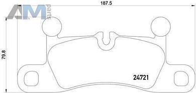Задние тормозные колодки BREMBO P65027 на Volkswagen Touareg II (2014-2018)