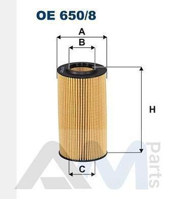 Масляный фильтр Filtron OE650/8 на Audi Q8 (2018-2023) 3.0TDI (45 TDI)