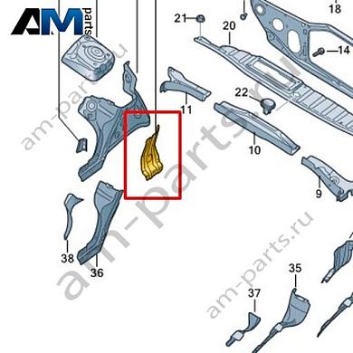 Усилитель колесной арки Volkswagen id3 2020-2024 1EA805078Купить усилитель колесной арки 1EA805078 для Фольксваген id3 2020-2024- спец. Цена