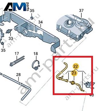 Соединительный шланг VAG 03N133241ABКупить соединительный шланг 03N133241AB для Фольксваген/Ауди/Шкода на выгодных условиях