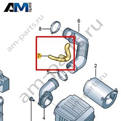 Воздушный шланг VAG 06G103493MКупить воздушный шланг 06G103493M Фольксваген/Ауди/Шкода- спец. Цена