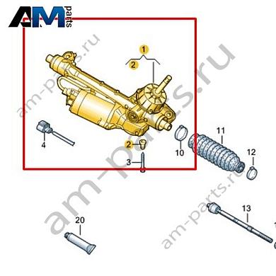 Рулевой механизм с рулевыми тягами VAG 1EB423053ADКупить рулевой механизм с рулевыми тягами 1EB423053AD на Фольксваген/Ауди/Шкоду- бесплатная доставка