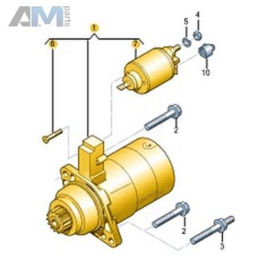 Стартер VAG 02M911021Купить стартер 02M911021 для Фольксваген/Ауди/Шкода- бесплатная доставка