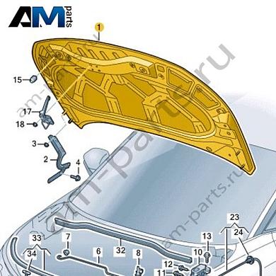 Капот Volkswagen id4/id5 2021-2024 11A823031AКупить капот 11A823031A Фольксваген id4/id5 2021-2024 по минимальной цене