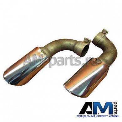 Накладка концевика трубы круглая полированная левая Туарег (2003-2010) 7P6253681R