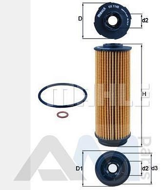Масляный фильтр KNECHT (OX1146D) для BMW X5 (G05) 30dX