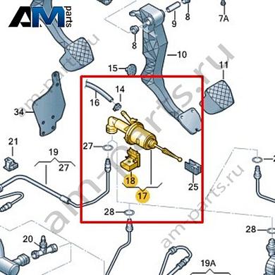Главный цилиндр VAG 1K0721388AEКупить главный цилиндр 1K0721388AE на Фольксваген/Ауди/Шкоду- акция