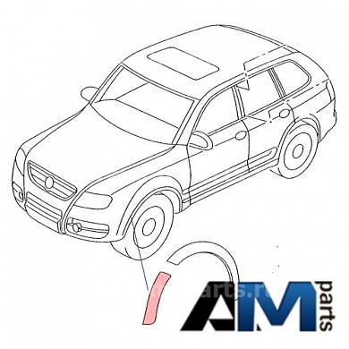 Расширитель колесной арки передний правый Туарег (2003-2010) 7L9853728B GRU