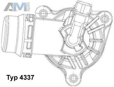 Термостат системы охлаждения (WAHLER) 4337105D для BMW 5 серия (E60 ) 2003-2009 520i